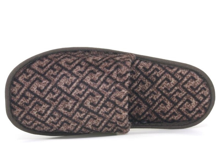 Auris Merdane İthal Lüx Çanak Terlik Kareli Kahve - Auris (1)