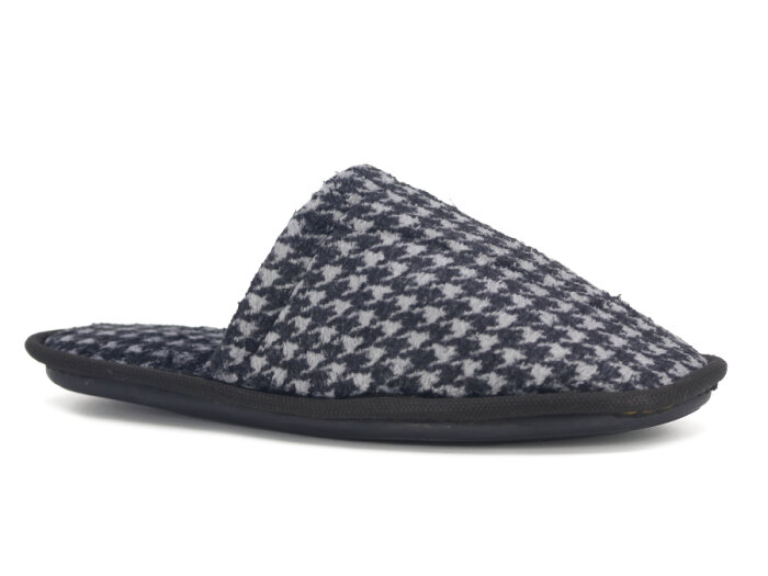 Auris Merdane İthal Lüx Çanak Terlik Siyah Desenli - 1