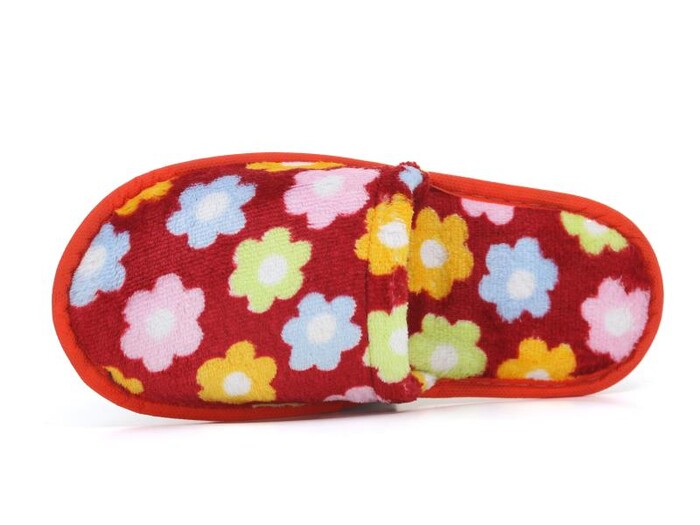 Auris Zenne İthal Çanak Terlik Çiçekli Kırmızı - Auris (1)