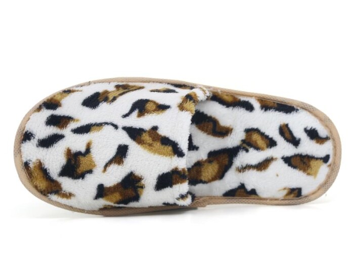 Auris Zenne İthal Çanak Terlik Leopar Kahve - 2