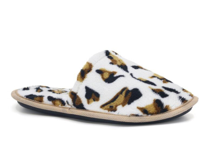 Auris Zenne İthal Çanak Terlik Leopar Kahve 