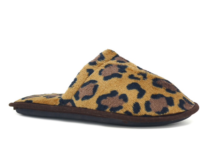 Auris Zenne İthal Çanak Terlik Leopar Kahve - 1