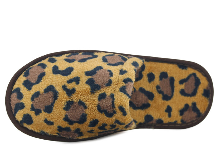 Auris Zenne İthal Çanak Terlik Leopar Kahve - 2