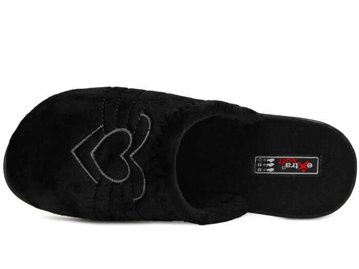 Extra Soft Zenne ZH100 Nakışlı Ev Terliği Siyah - Extra Soft (1)