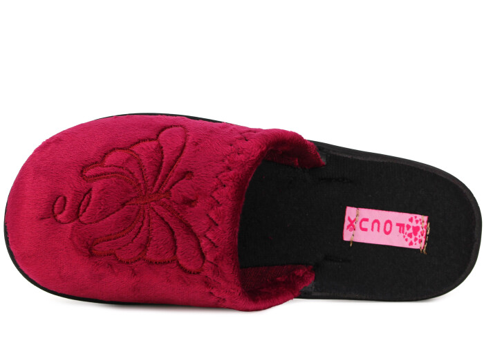 Eymen Poli Zenne 787 Nakışlı Ev Terliği Bordo - Eymen Poli (1)