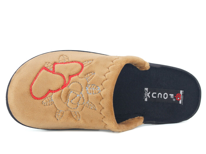 Eymen Poli Zenne 789 Nakışlı Ev Terliği Bej - 2