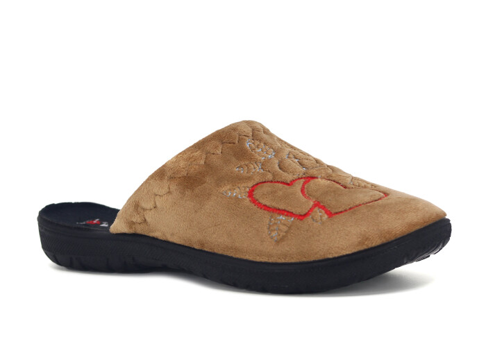 Eymen Poli Zenne 789 Nakışlı Ev Terliği Bej 