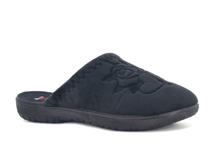 Eymen Poli Zenne 789 Nakışlı Ev Terliği Siyah - 1