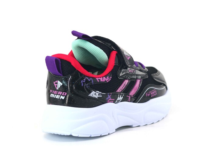 Fiero Mien Filet 075 Anorak Spor Ayakkabı Siyah - Fuşya - Thumbnail