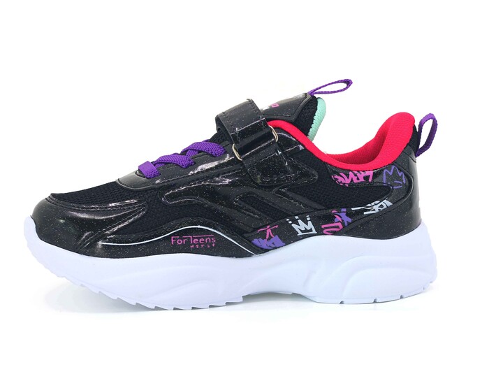 Fiero Mien Filet 075 Anorak Spor Ayakkabı Siyah - Fuşya - Thumbnail
