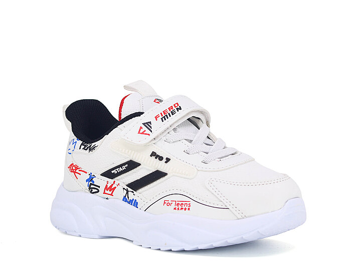 Fiero Mien Patik 085 Cilt Spor Ayakkabı Beyaz - Siyah - 1