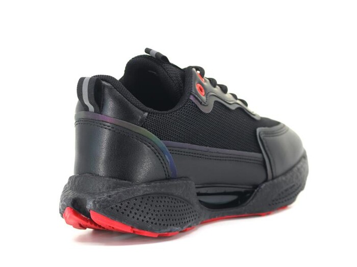 Flet Zenne 181 Anorak Spor Ayakkabı Siyah - Kırmızı - Thumbnail