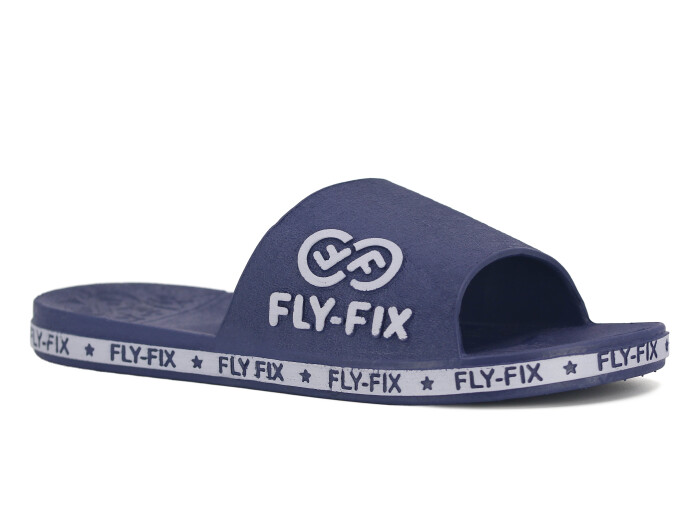 Fly-Fix Merdane F-F Büyük Beden Kaydırmaz Terlik Lacivert - Fly-Fix