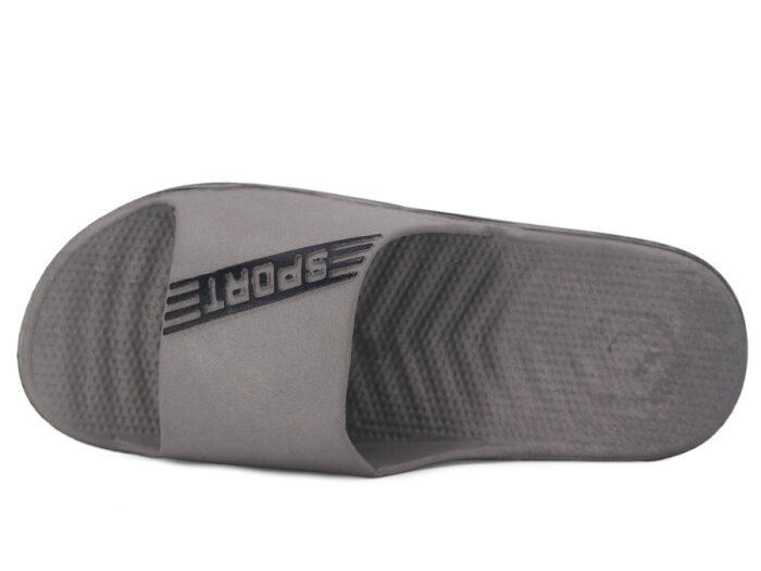 Fly-Fix Merdane Sport Büyük Beden Kaydırmaz Terlik Gri - 2
