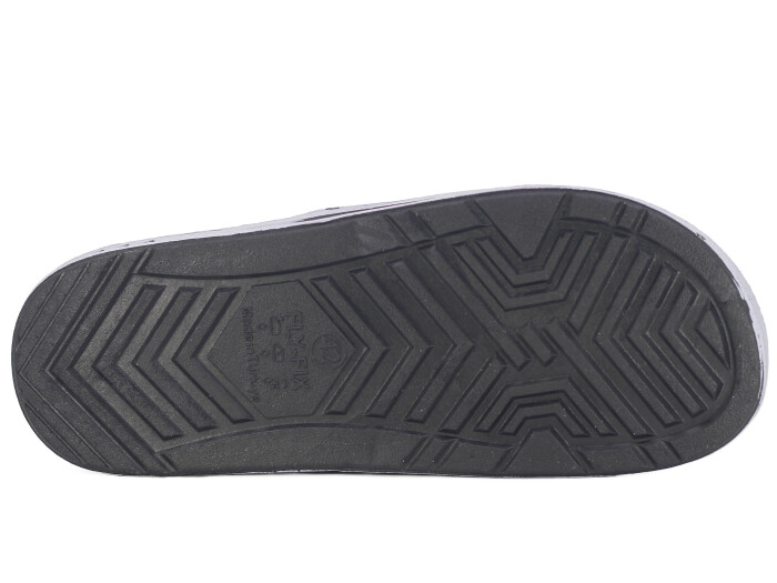 Fly-Fix Merdane Sport Büyük Beden Kaydırmaz Terlik Siyah - 3