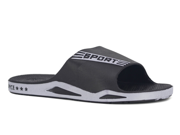 Fly-Fix Merdane Sport Büyük Beden Kaydırmaz Terlik Siyah - 1