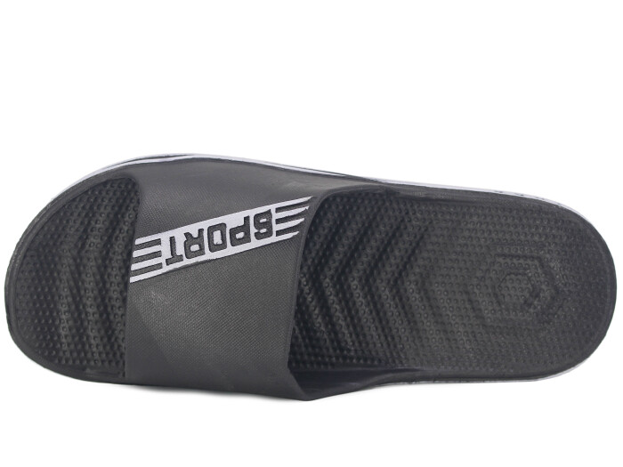 Fly-Fix Merdane Sport Büyük Beden Kaydırmaz Terlik Siyah - Fly-Fix (1)