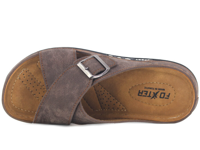 Foxter Merdane 1306 Monta Sport Günlük Terlik Kahve - 2