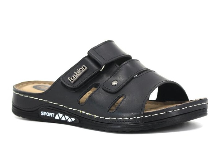 Foxter Merdane 1313 Monta Cırtlı Sport Kutulu Günlük Terlik Siyah - 4