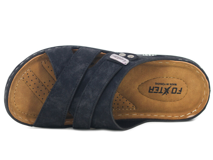 Foxter Merdane 1317 Monta Sport Günlük Terlik Siyah Süet - Foxter (1)