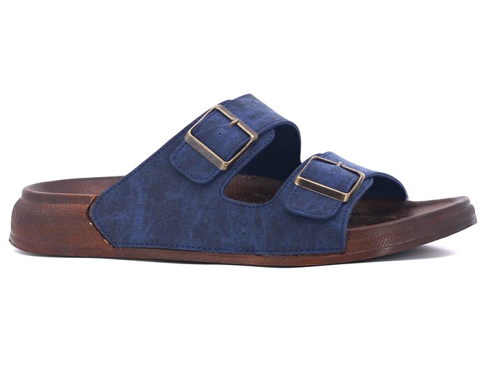 Foxter Merdane 25103 Çift Toka Monta Günlük Terlik Lacivert - Foxter