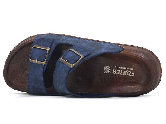 Foxter Merdane 25103 Çift Toka Monta Günlük Terlik Lacivert - Foxter (1)