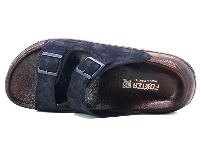 Foxter Merdane 25103 Çift Toka Monta Günlük Terlik Siyah - 2