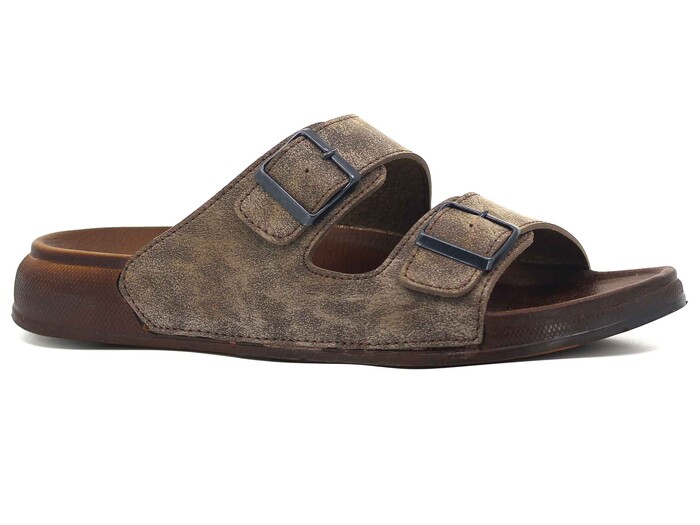 Foxter Merdane 25103 Çift Toka Monta Günlük Terlik Vizon - 1