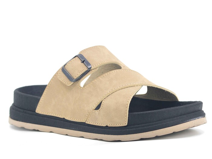 Foxter Merdane 5004 Köpük Taban Monta Günlük Terlik Bej - Foxter