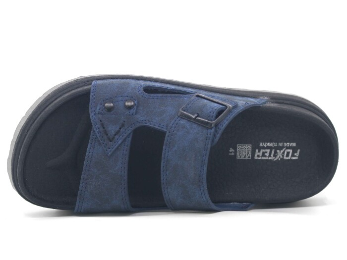 Foxter Merdane 5012 Köpük Taban Monta Günlük Terlik Lacivert - Foxter (1)