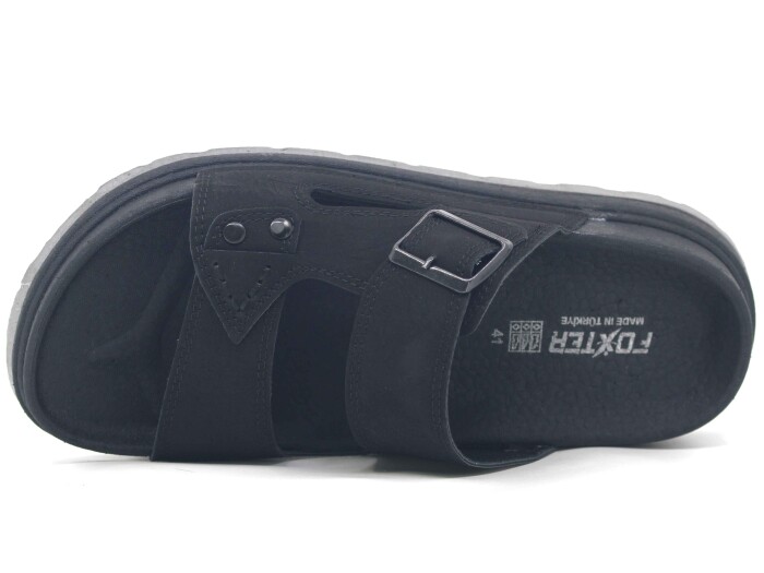 Foxter Merdane 5012 Köpük Taban Monta Günlük Terlik Siyah - Foxter (1)