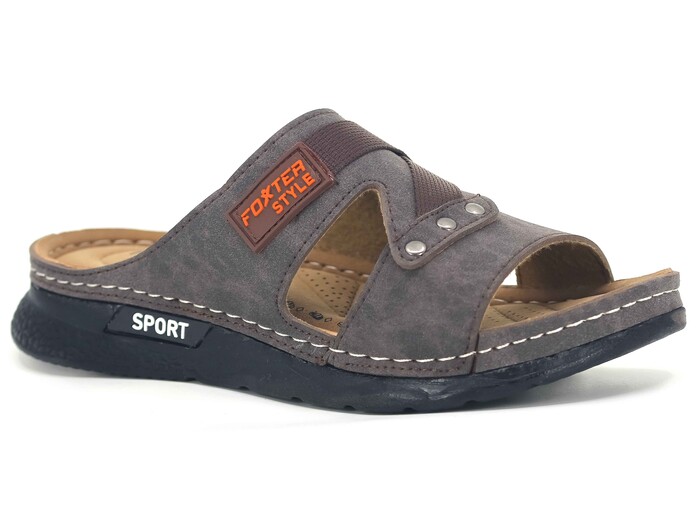 Foxter Merdane M-2005 Kutulu Monta Günlük Terlik Kahve - Foxter