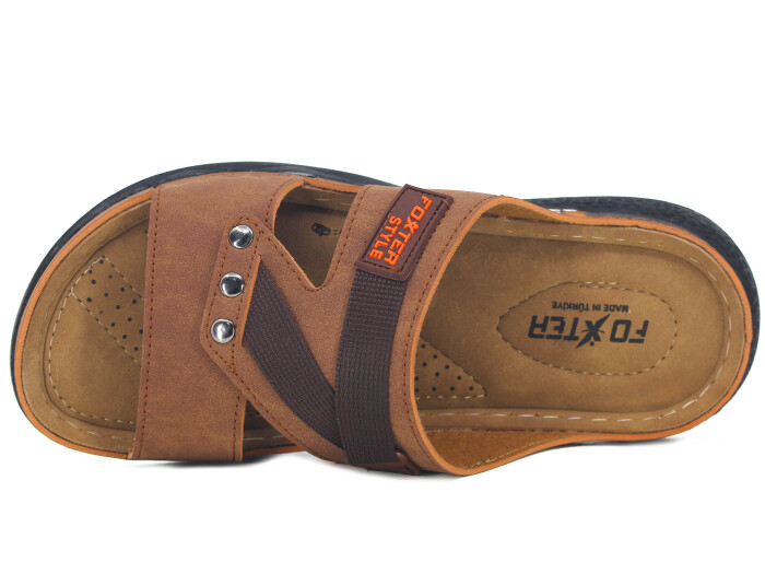 Foxter Merdane M-2005 Kutulu Monta Günlük Terlik Taba - Foxter (1)