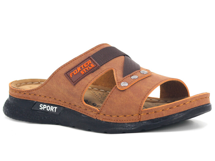 Foxter Merdane M-2005 Kutulu Monta Günlük Terlik Taba - 1