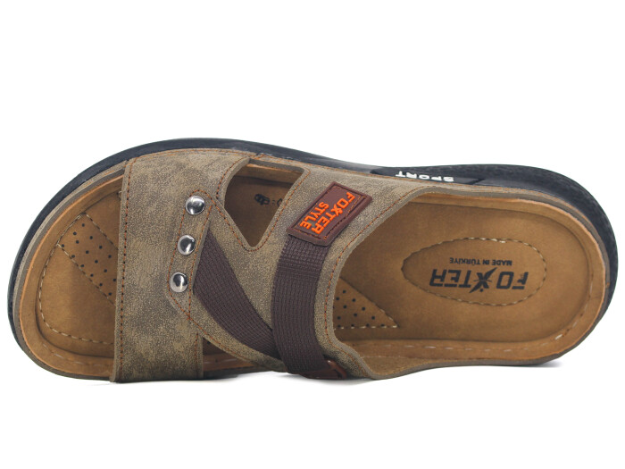 Foxter Merdane M-2005 Kutulu Monta Günlük Terlik Vizon - 2