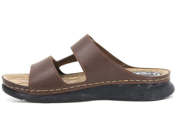 Foxter Merdane M-2006 Çift Cırtlı Delikli Kutulu Monta Sport Günlük Terlik Kahve - Foxter (1)