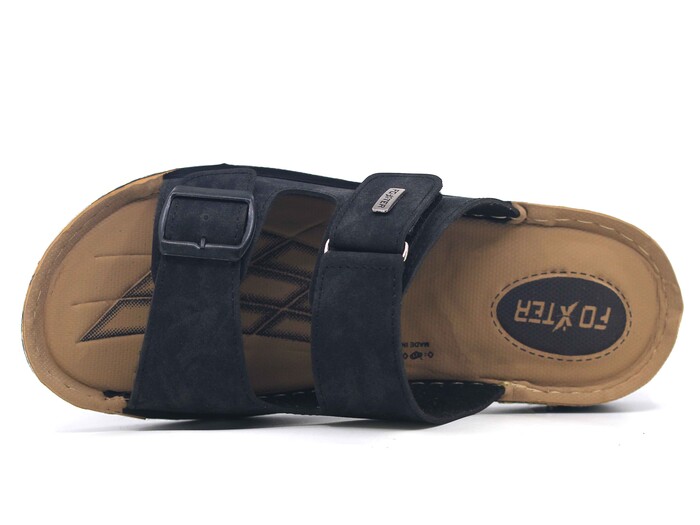 Foxter Merdane M-2312 Çift Toka Kutulu Günlük Terlik Siyah - 2