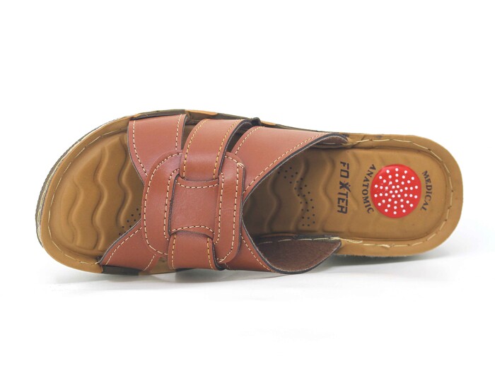 Foxter Zenne 1111-900 Kumsal Enjeksiyon Kutulu Günlük Terlik Camel - Foxter (1)