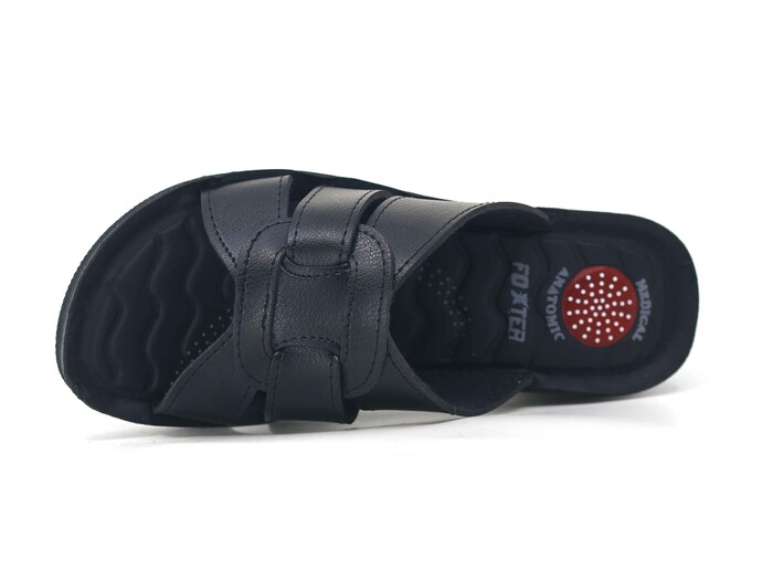 Foxter Zenne 1111-900 Kumsal Enjeksiyon Kutulu Günlük Terlik Siyah - Foxter (1)