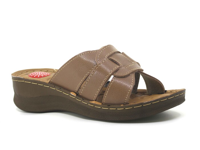 Foxter Zenne 1111-900 Kumsal Enjeksiyon Kutulu Günlük Terlik Vizon - 1