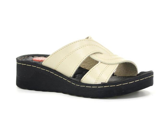 Foxter Zenne 1115 Kumsal Enjeksiyon Kutulu Günlük Terlik Bej 