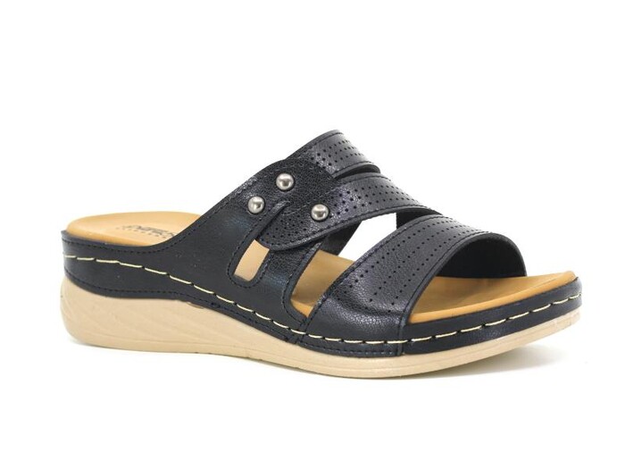 Foxter Zenne 1313 Fuspetli Monta Kutulu Günlük Terlik Siyah - 1