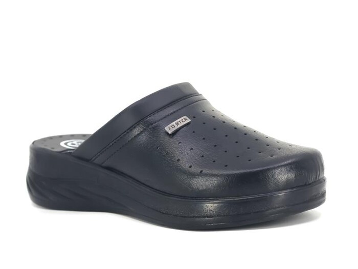 Foxter Zenne 1851 Sabo Tıbbi Kutulu Kapalı Terlik Siyah - Foxter