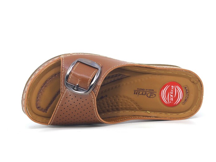 Foxter Zenne 600-(04) Tek Toka Monta Derin Kutulu Günlük Terlik Taba - Foxter (1)