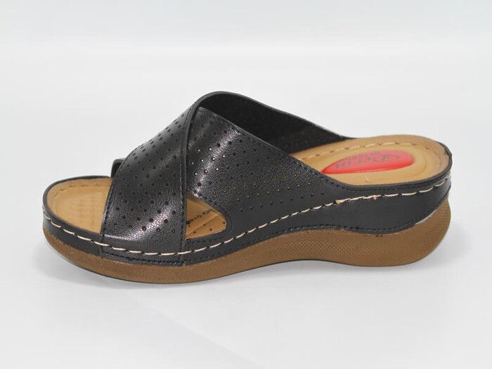 Foxter Zenne 602 Monta Kutulu Çapraz Günlük Terlik Siyah - 2