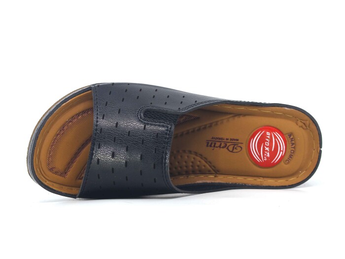 Foxter Zenne 604 Monta Derin Kutulu Günlük Terlik Siyah - Foxter (1)