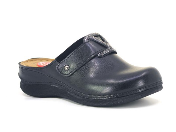 Foxter Zenne ZS-634 V Toka Kutulu Burnu Kapalı Terlik Siyah - Foxter