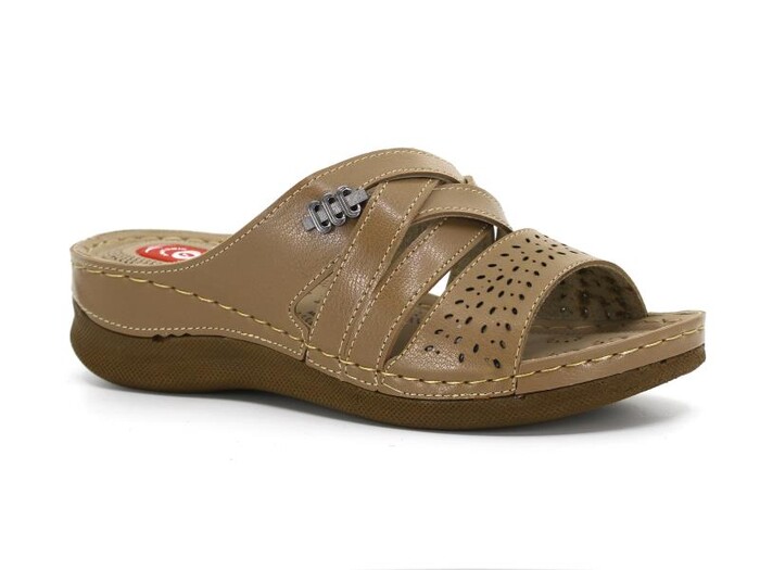 Foxter Zenne 689 Derin Monta Poşetli Günlük Terlik Vizon - Foxter