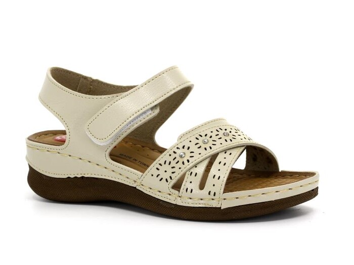 Foxter Zenne 691 Monta Derin Kutulu Sandalet Bej - Foxter