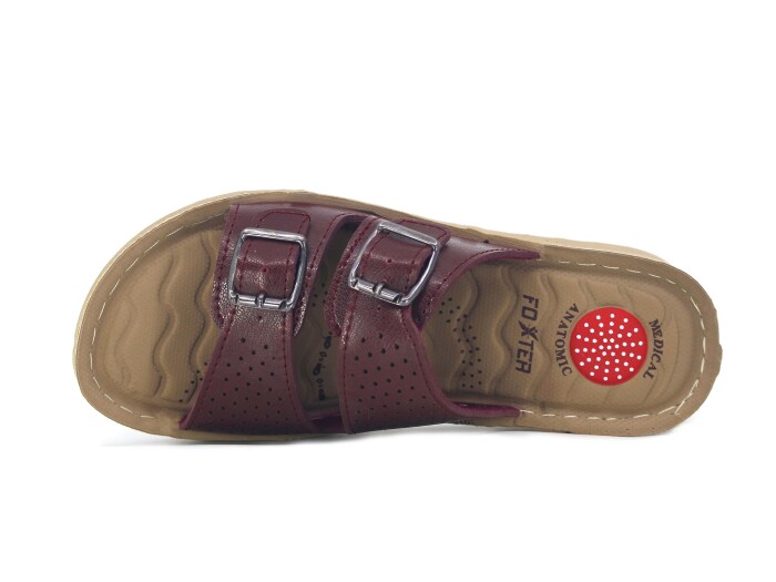 Foxter Zenne 900-1100 Derin Enjeksiyon Dikişli Kutulu Günlük Terlik Bordo - 2